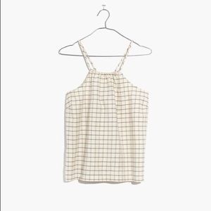 NWT Madewell Plaid Halter Top